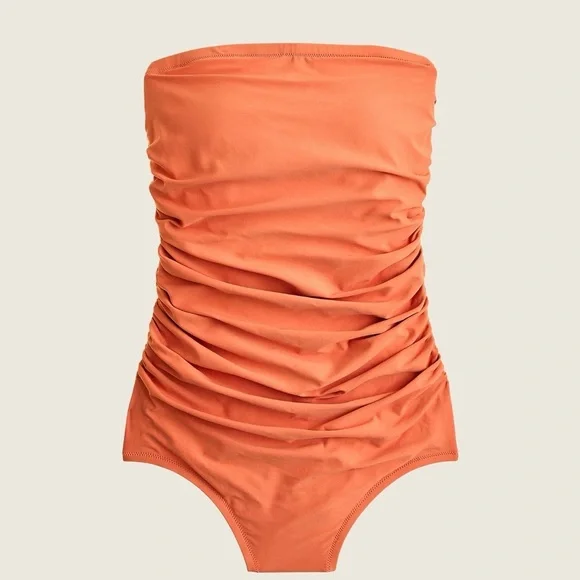 J Crew Orange ruched one piece swimsuit - Picture 11 of 11